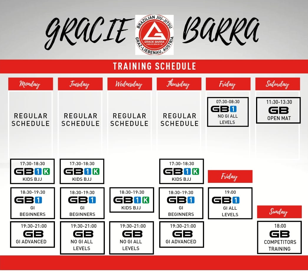 Training Schedule - Graciebarra - Graz